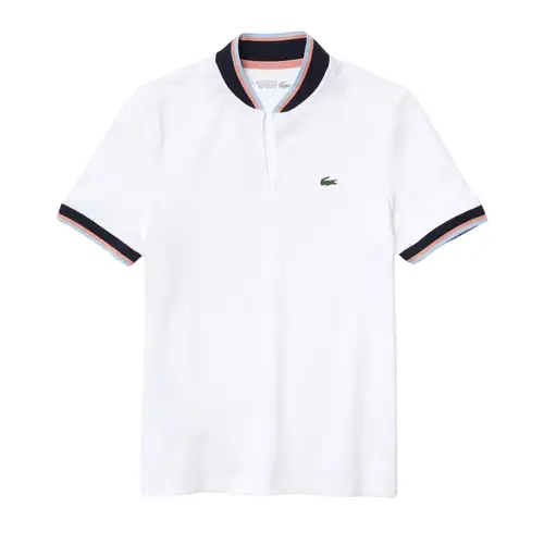 Lacoste Sport Fit Stretch Piqué Women Polo White/Navy Blue