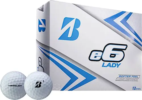 Bridgestone E6 Lady Dame Logobolde - Hvid