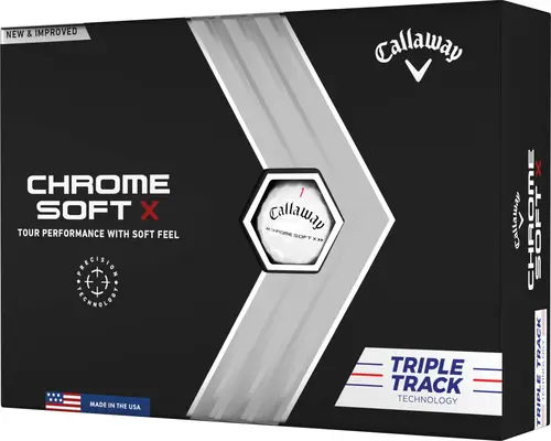 Callaway Chrome Soft X Triple Track (2022) Logobolde - Hvid