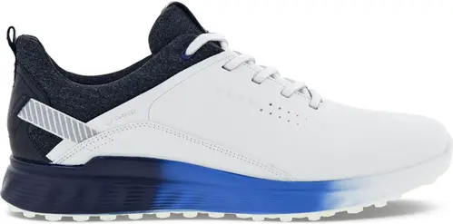 Ecco S-Three Vandtætte Herre Golfsko Uden Spikes - White/Black - Str. 39 Normal