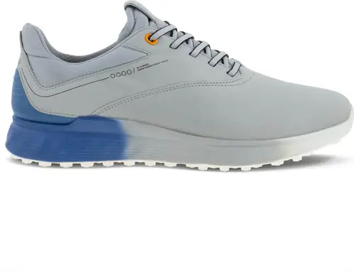 Ecco S-Three (2023) Vandtætte Herre Golfsko Uden Spikes - Concrete/Retro Blue/Concrete - Str. 39 Normal