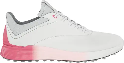 Ecco S-Three (2023) Vandtætte Dame Golfsko Uden Spikes - White/Bubblegum - Str. 36 Normal