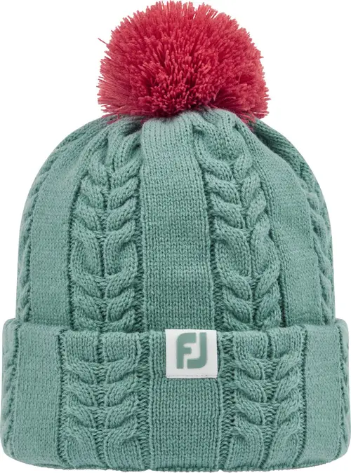 Footjoy Cable Knit Bobble Dame Hue - Sage/Pch - Str. Onesize