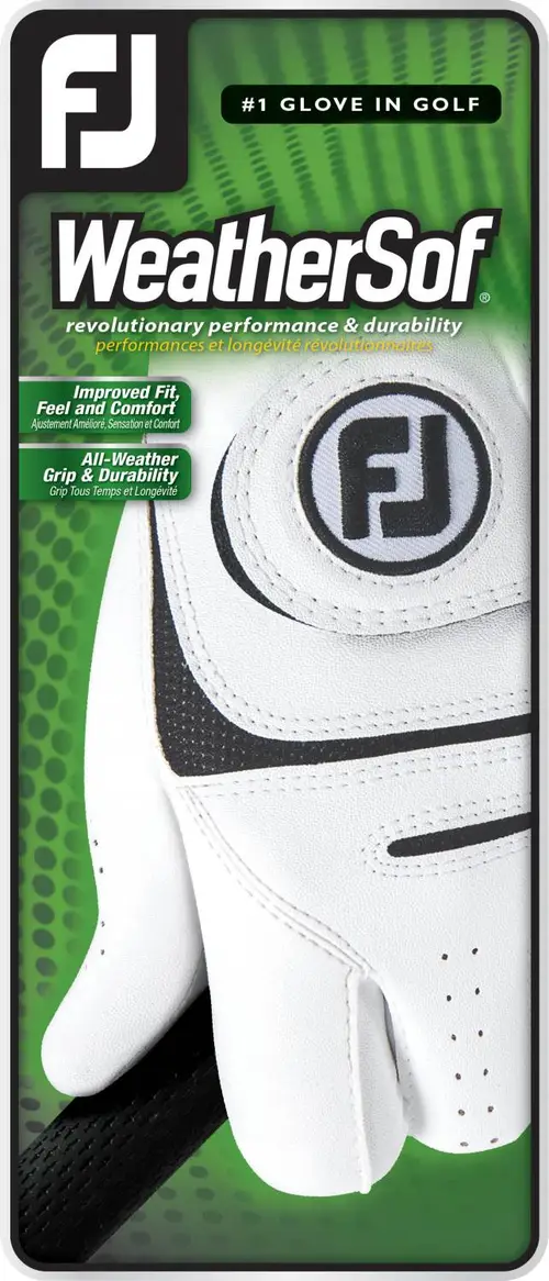 Footjoy Weathersof Syntetisk Herre Golfhandske - White - Venstre - Str. XL