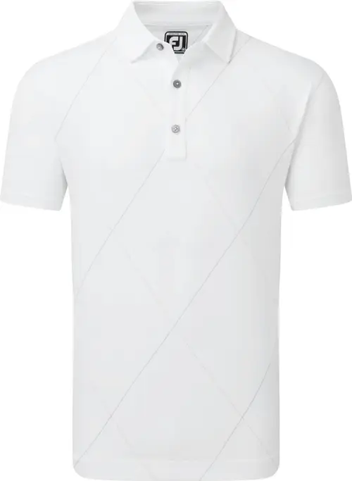 Footjoy Raker Print Lisle Herre Poloshirt - White - Str. S