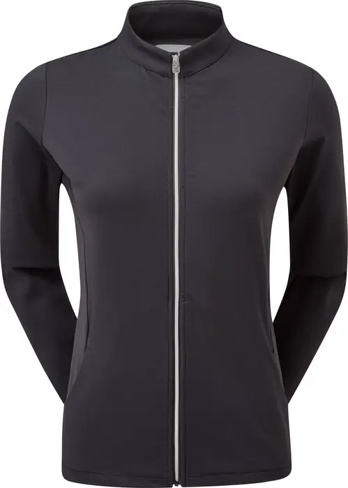 Footjoy Full-Zip Solid Mid Layer Dame Cardigan - Black - Str. L