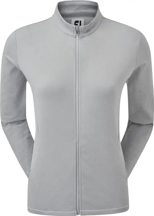 Footjoy Full-Zip Solid Mid Layer Dame Cardigan - Heather Grey - Str. L