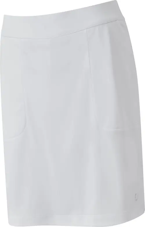 Footjoy Interlock Solid Skort - Long Dame Nederdel - White - Str. L / Lang