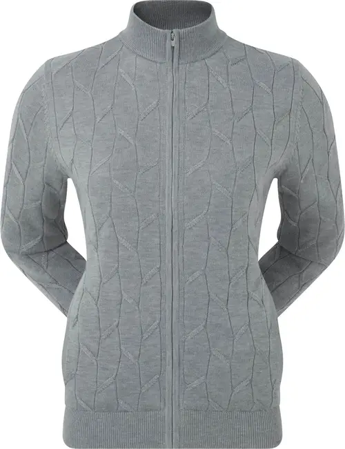 Footjoy Full-Zip Lined Pover Dame Cardigan - Grey - Str. L