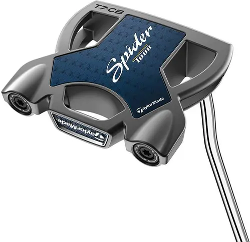 Taylormade Spider Tour S Double Bend Neck Putter - Børstet Stål - Venstre - Str. 35" - Taylormade Pistol GT 1.0 (2023) 1.0 Hvid/Sort