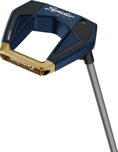 Taylormade Kalea Gold Spider S Plumber Neck Dame Putter - Navy/Gold - Højre - Str. 33" - Taylormade Kalea Pistol GT 1.0 (2024) Standard Blå/Hvid