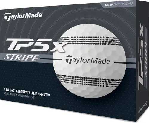 Taylormade TP5x Stripe Golfbolde - Hvid