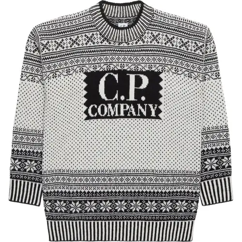 C.p. Company - Wool Jacquard Logo Knit