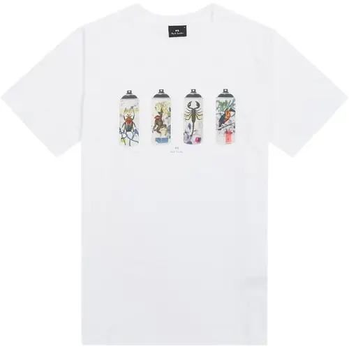 Ps By Paul Smith - 011R-PP5080 REG FIT T SHIRT ANIMAL SPRAY CANS T-shirts