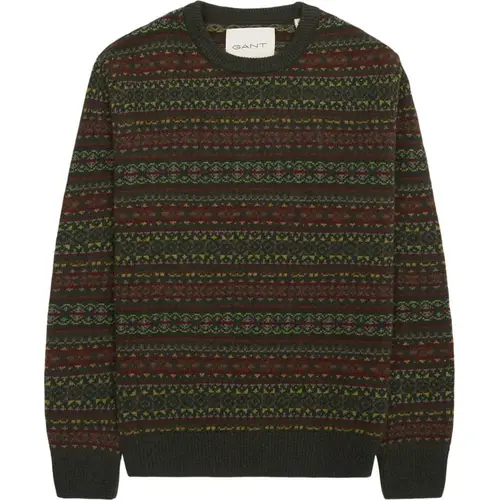 Gant - Fair Isle C-Neck Strik