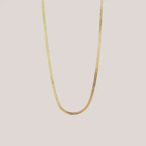 Short Snake Necklace golden, halskæde i forgyldt