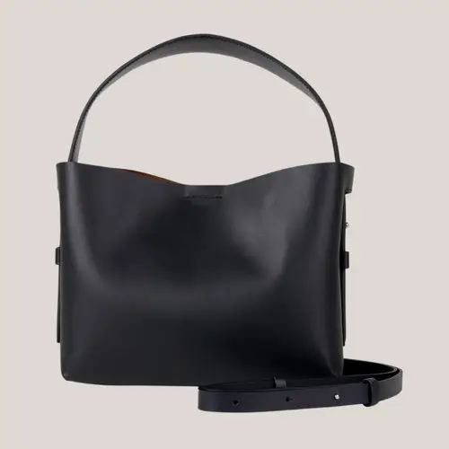 Leata Leather bag, lædertaske i sort