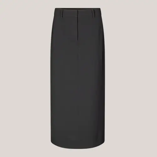 Fico long skirt, lang klassisk nederdel i sort