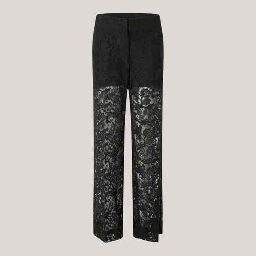 Border Black Trousers, blonde bukser i sorte