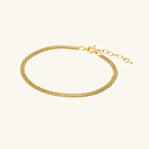 Nora Bracelet golden, armbånd med kraftig kæde forgyldt