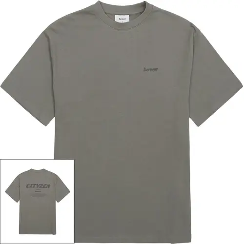 Bareen Bard Box Fit Heavy Graphic Tee Castor Grey