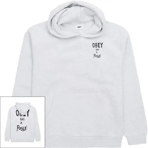 Obey Posse Heavy Hoodie Grå