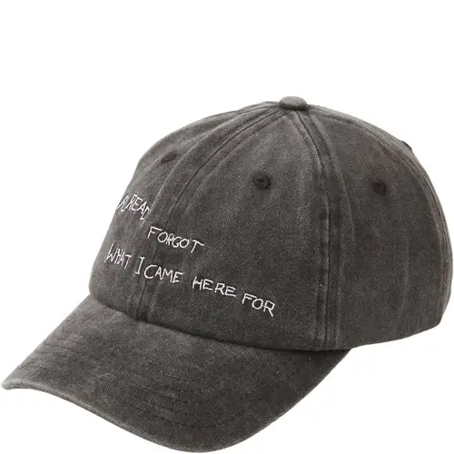 Jungles Jungles Pty Itd Already Forgot 6 Panel Cap Washed Black