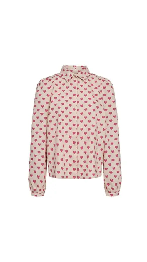 Flora Ls Blouse Pink Heart XS