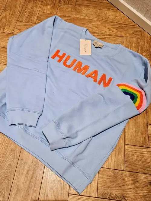 Sweat Shirt Human New Blue S