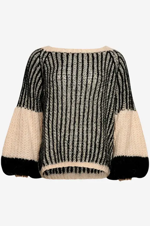 Liana Knit Sweater Cream/Black XS/S