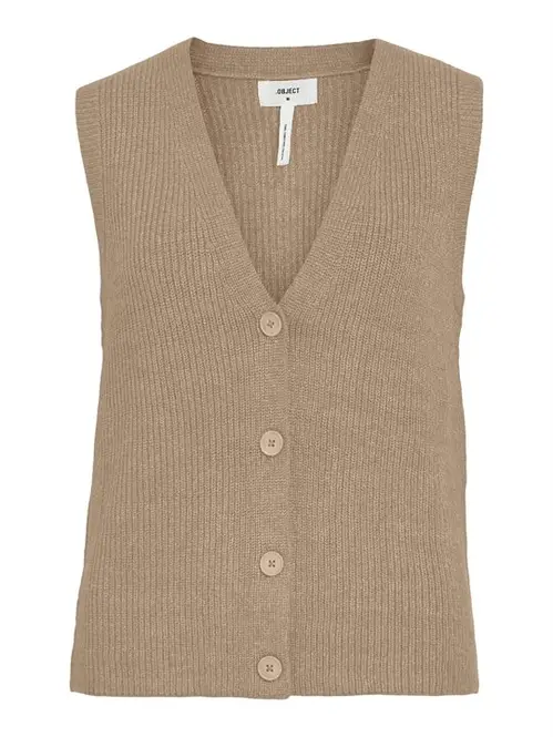 Object - Malena Sl Knit Vest - Fossil