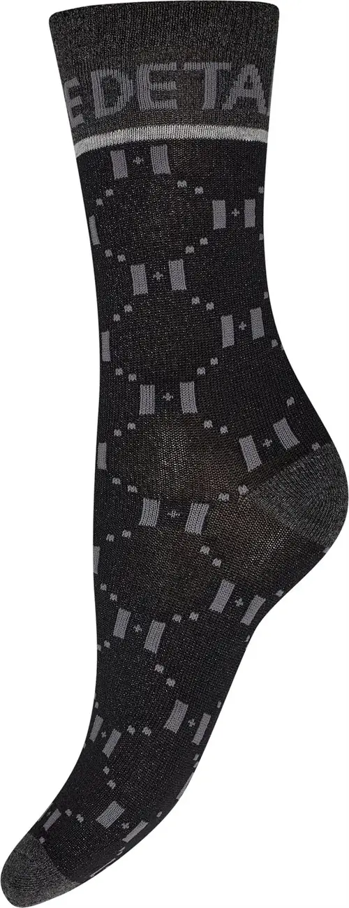 Hype The Detail - Socks w/lurex - Sort Grå