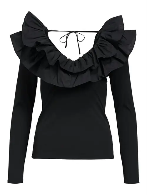 Object - Emilie L/S Top - Black