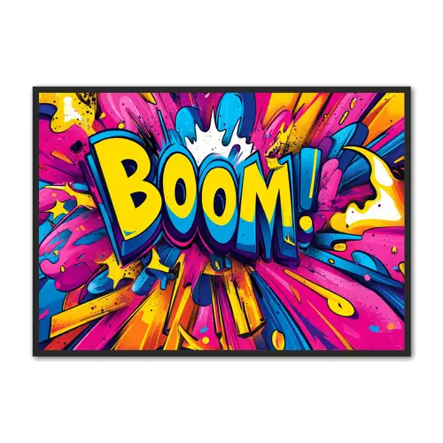 Plakat med BOOM 2 - Gamer Plakat 21 x 29,7 cm (A4)