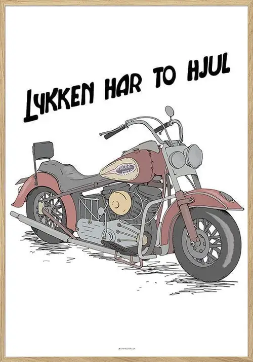 Motorcykelplakat - rød motorcykel