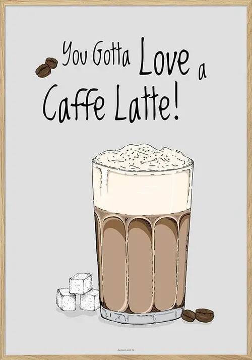 Kaffeplakat - Caffe Latte