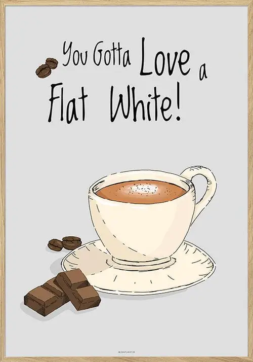 Kaffeplakat - Flat White