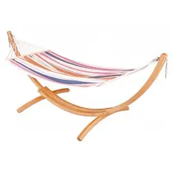 ChilloungeÂ® Wood Set (single, Sunrise, Nature) - Hængekøje