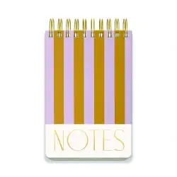 DesignWorks Ink Large Chunky Notepad - Lilac + Ochre Stripes - Notesbog