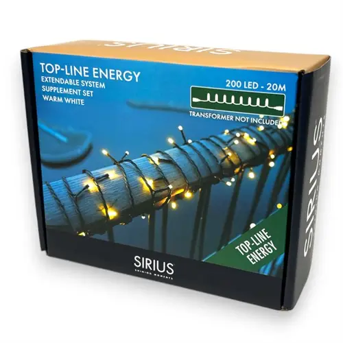 Top-Line Energy suppleringssæt 200 LED 20 meter - Jul og vinter > Lyskæder - SIRIUS - Spotshop