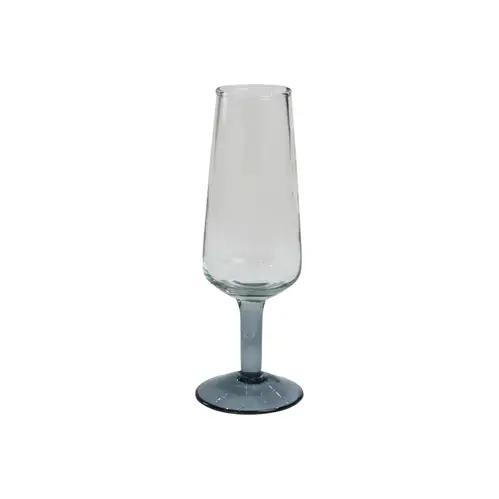 CHAMPAGNEGLAS  BLÅ FOD