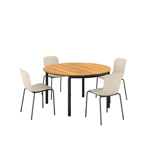 Patio Dining Table Ø133 + Patio Chair no. One S1