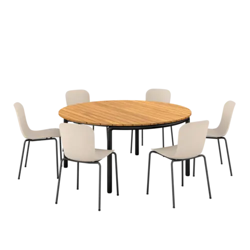 Patio Dining Table Ø160 + Patio Chair no. One S1