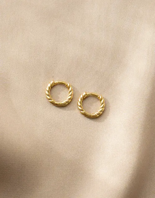 Mini twist - Guld hoops