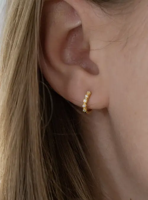 Isabel 10 mm - Guld hoops