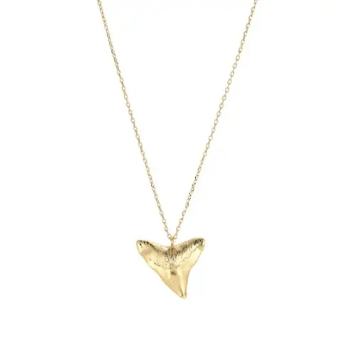 Fiji Shark Necklace Gold