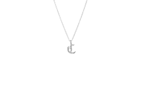 IX C Letter Charm Silver