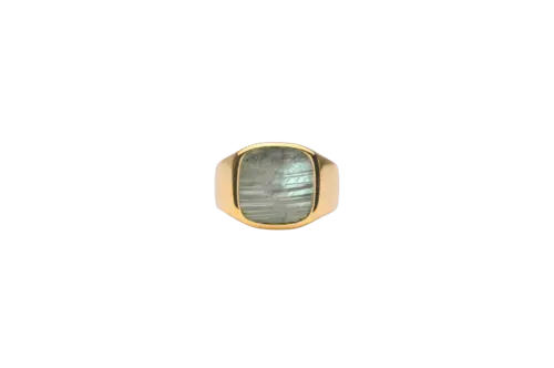 IX Cushion Signet Ring Labradorite