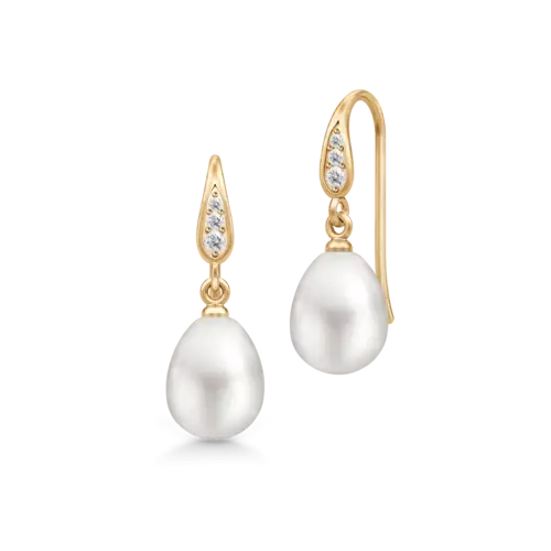 Ocean Earrings White Pearl