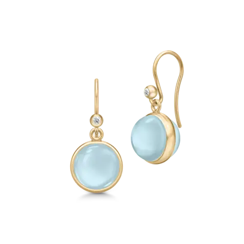 Prime Earrings Milky Aqua